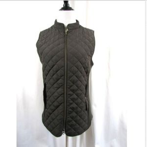 J Jill Brown Walnut Quilted Vest